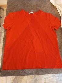 T-shirt Zara Rossa Basic Taglia S