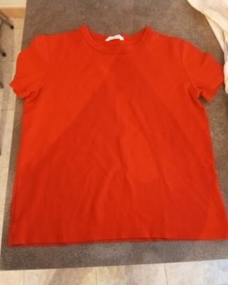 T-shirt Zara Rossa Basic Taglia S