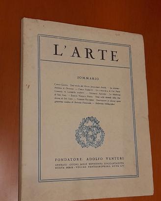 «L'Arte» di Adolfo Venturi. 1957.