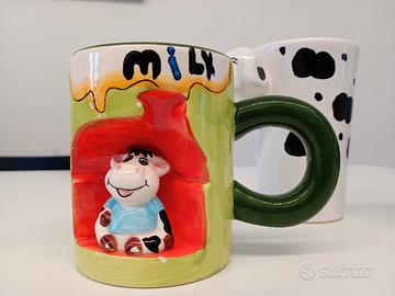 Set 3 Tazze Bimbi Colorate Fantasie Animali in 3D 