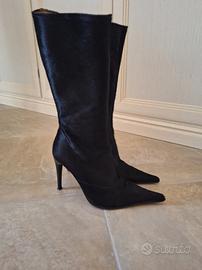 Stivali neri, vero cavallino donna.N.38