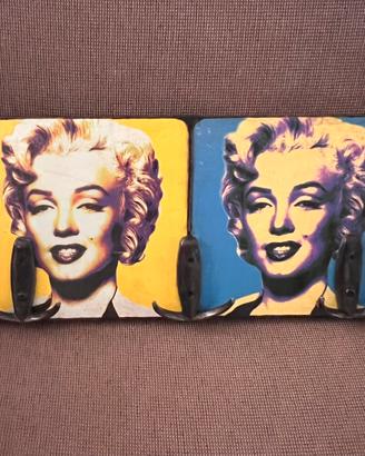 Appendiabiti attaccapanni Marilyn Monroe decoupage