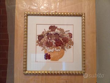 Quadro composizione fiori secchi.