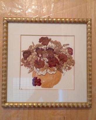 Quadro composizione fiori secchi.