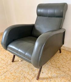 Poltrona modernariato in pelle