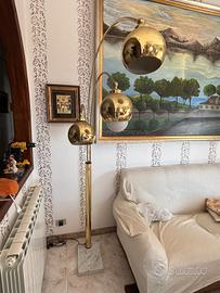 lampada tre luci anni 70 base marmo