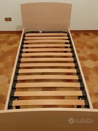 Letto singolo con doghe in legno