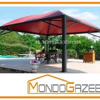 Maxi Sun 5,5x7,5 gazebo tendone fisso robusto NEW