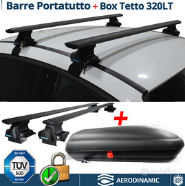 Baule BOX Tetto + BARRE Portapacchi per Seat Ibiza