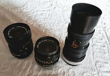 Set obiettivi FD per Canon