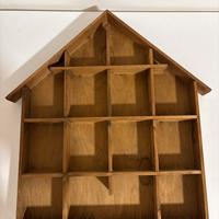 Mensola vintage a casetta in legno