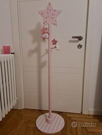 Porta Abiti in legno - Stelle Rose