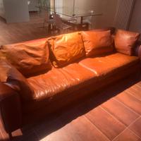 Divano vera pella stile Vintage