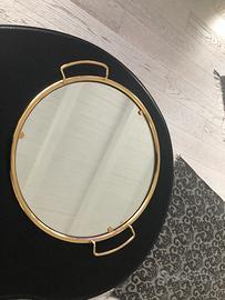 Vassoio ottone bagno oro - scontato-