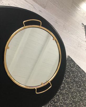 Vassoio ottone bagno oro - scontato-