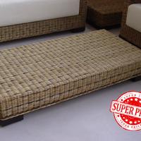 Tavolino da salotto o veranda in rattan naturale