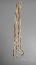 Collana Lunga Perle Sintetiche Crema / Avorio