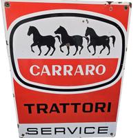 Insegna Tabella Smaltata Trattori Carraro
