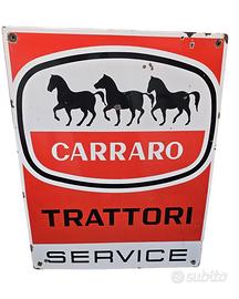 Insegna Tabella Smaltata Trattori Carraro