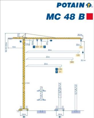 2 Gru Potain MC85B e Potain MC48B ventennali ok