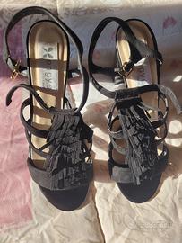 sandali neri con tacco ENGYE