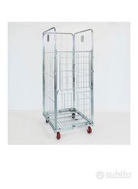 Cesta ferro zingato con ruote