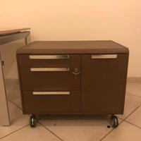 Cassettiera su ruote da Ufficio in Rovere Scuro