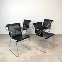 set 4 poltroncine anni ’70 impilabili di P. Arosio