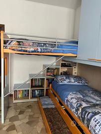 Cameretta Moretti Compact a soppalco completa