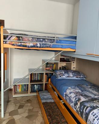 Cameretta Moretti Compact a soppalco completa