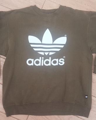 ADIDAS - FELPA vintage verde - anni '90 - tg M / L