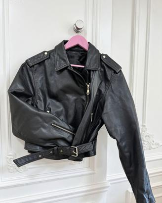 CHIODO VINTAGE ORIGINAL ANNI’80 IN VERA PELLE NERA