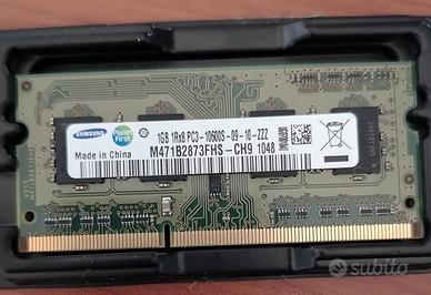 1 GB DDR3 PC3 10600S sodimm RAM per notebook