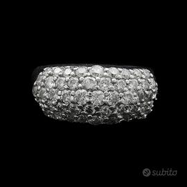 ANELLO A FASCIA IN ORO 18KT BRILLANTI 1.43 CT