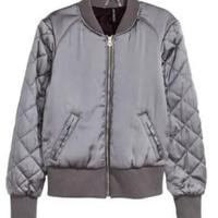 giubbino bomber primaverile donna in raso