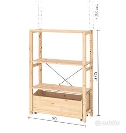 Scaffale IKEA Ivar con cassettone + mensole-lotto