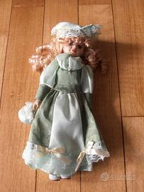 BAMBOLA VINTAGE PORCELLANA ALTEZZA 32 CM