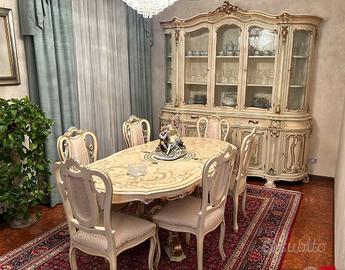 tavolo e sedie stile luigi xv