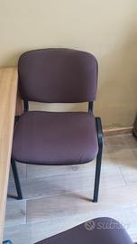 sedie da ufficio marrone 