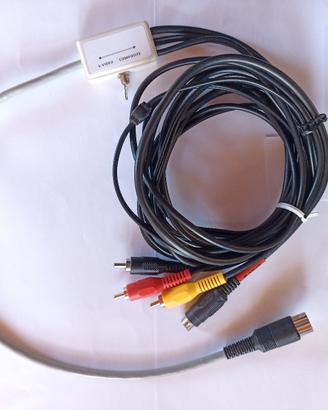 Cavo AV S-Video Commodore 64 con switch composito