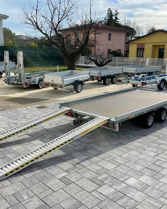 Carrello-Rimorchio + rampe x Auto Moto Miniescavat