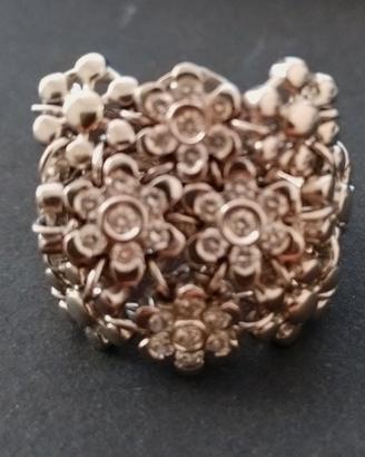 Anello 18kt gold and diamonds en tremblant flowers