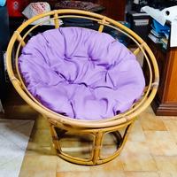 2 Poltrone in Bamboo con cuscino