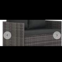 Tavolo divano rattan grigio