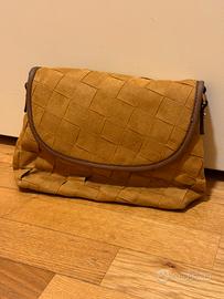 Borsa tracolla intrecciata cuoio nuova