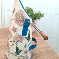 Brocca vintage in latta– stile shabby/country