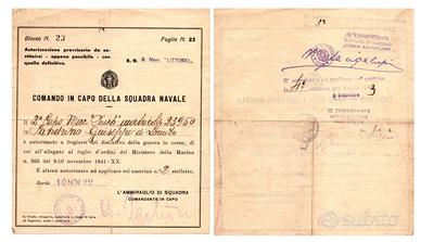 Documento onorificenze Militari “Littorio” 1941