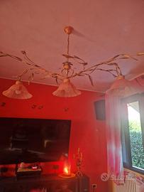lampadario in ferro battuto