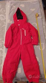 Tuta sci Wed’ze Decathlon bambino 4-5 anni rossa