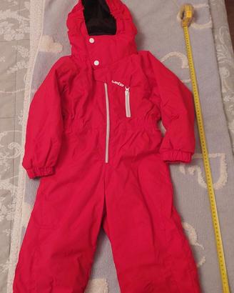 Tuta sci Wed’ze Decathlon bambino 4-5 anni rossa